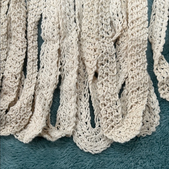 Boho Crochet Fringe High-Low Skirt - Cream - Picture 13 of 15